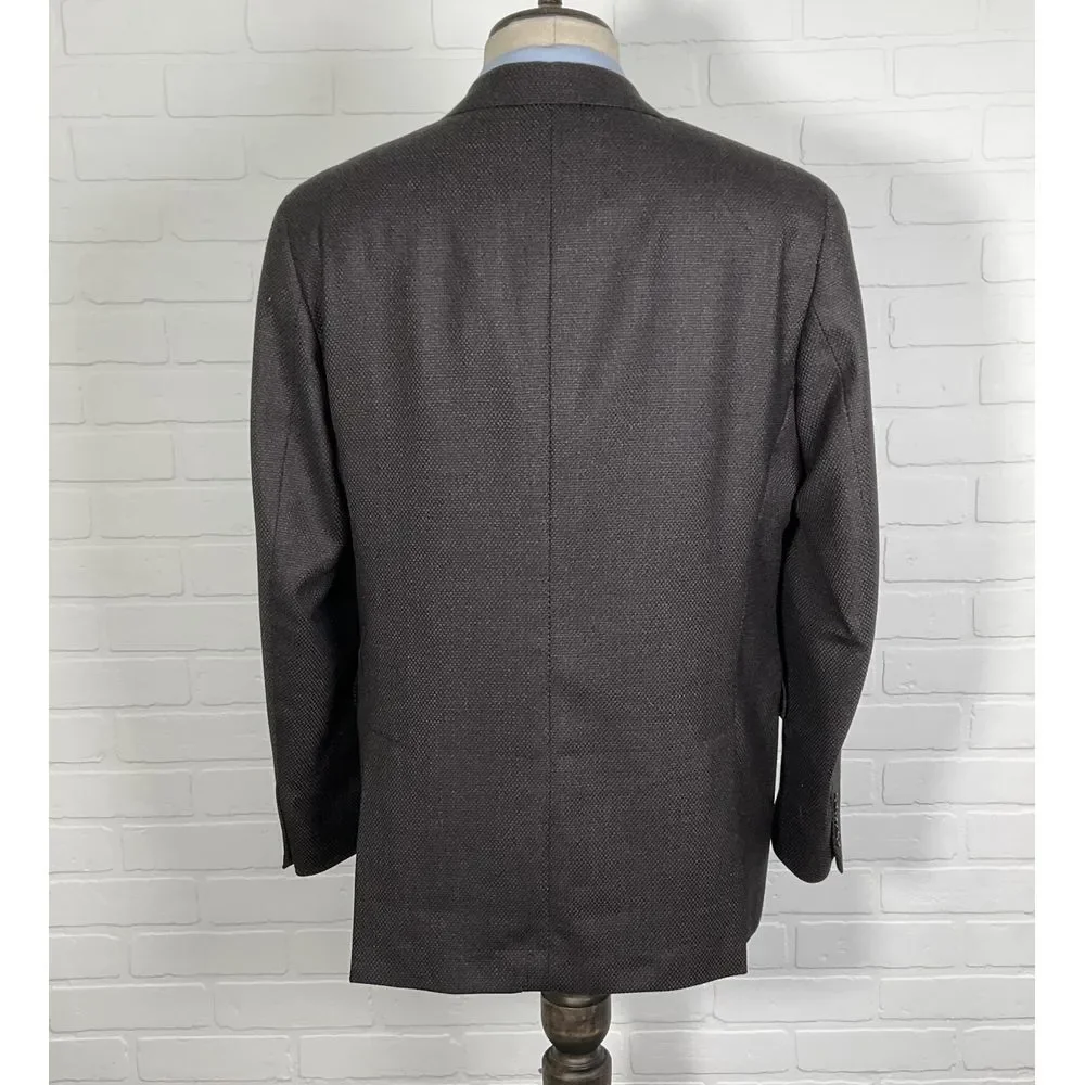 Ticknors TailoRed Blazer Men 43‎ Gray Textured Cashmere Reda Wool Italian VTG